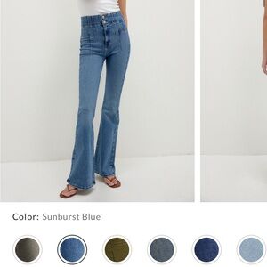 We The Free Jayde Flare Jeans - Light Blue / Sunburst Blue